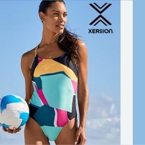 Xersion Women's Multicolor One-Piece Swimsuit